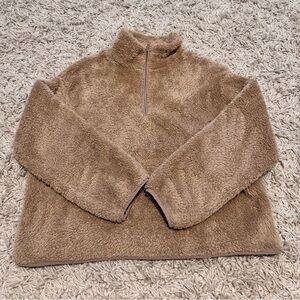 H&M Tan Sherpa zip up